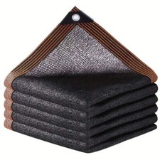 Black Shade Cloth Sunblock Mesh Cover Taped Edge With Grommets, Sun Net For Perg