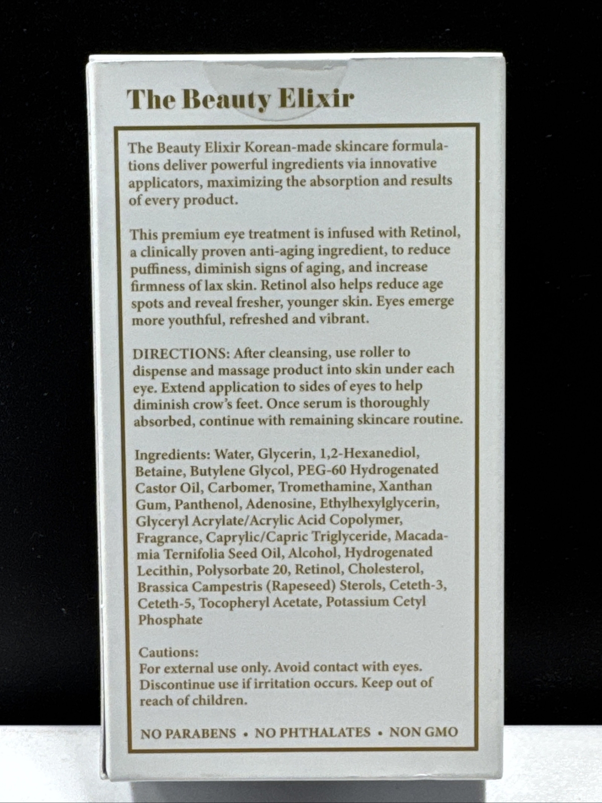 The Beauty Elixir  Under EYE ROLLER Serum / Anti-Aging Retinol 1.69 Fl Oz/50 ML