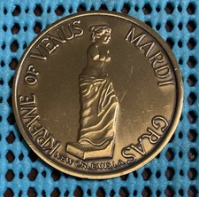 1981 Krewe of VENUS / Anna Harrison  antique bronze Mardi Gras Doubloon