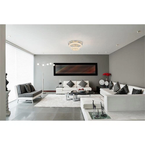 Elegant Lighting Bowen 22" 2-Light Metal Adjustable LED Flush Mount in Chrome - Picture 2 of 10