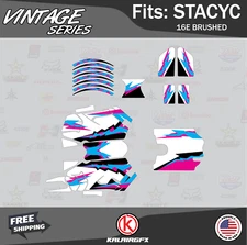 Graphics Kit for STACYC 16E Brushed Electric Bike Vintage - MAGENTA