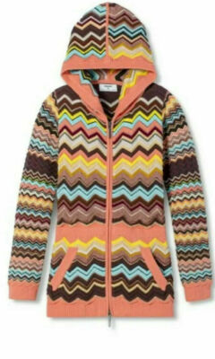 MISSONI Target Zig Zag Chevron HOODED CARDIGAN SWEATER Girls