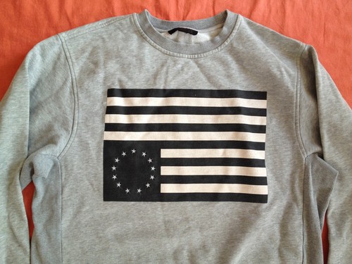 BLACK SCALE GRAY PULLOVER SWEATSHIRT SIZE LARGE ALL AMERICAN SONS OF DEATH - Picture 2 of 12