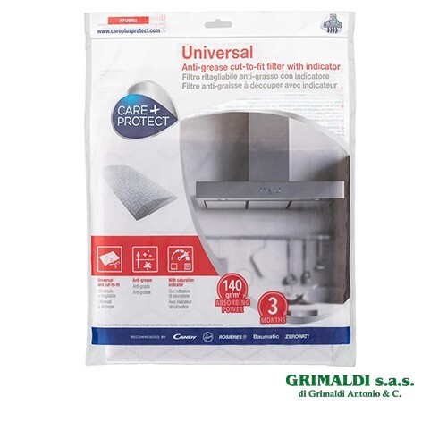 CARE+PROTECT FILTRO RITAGLIABILE ANTIGRASSO CAPPA CON INDICATORE DI SATURAZIONE
