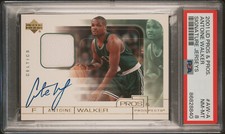 2001-02 Upper Deck Pros & Prospects ANTOINE WALKER Auto Game Jersey SP PSA 8
