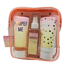 Pamper Me Mango Peach gift pack bundle shower gel lotion body mist in case bath