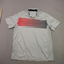 Nike Shirt Mens Medium Short Sleeve Lightweight Golf Polo White Dri-Fit Casual