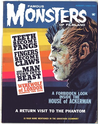 Famous Monsters of Filmland # 24 FINE VERY FINE Aug. 1963 Werewolf