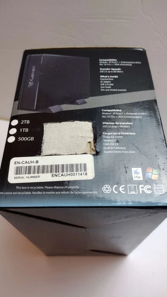 NEW Cavalry External Hard Drive Enclosure USB 2.0 Password Protect Security - Image 3 of 3