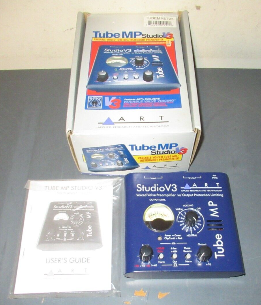 ART Tube MP Studio V3 Microphone Preamplifier Preamp with Box