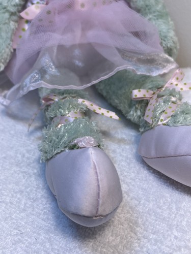 Bearington Baby 15 Inch Plush Frog Ballerina Stuffed Animal Floppy Satin Green - Picture 7 of 7