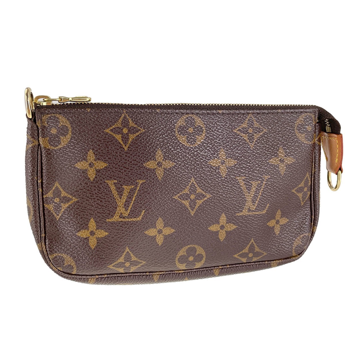 Louis Vuitton Monogram Mini Pochette Accessoires Leather Fabric