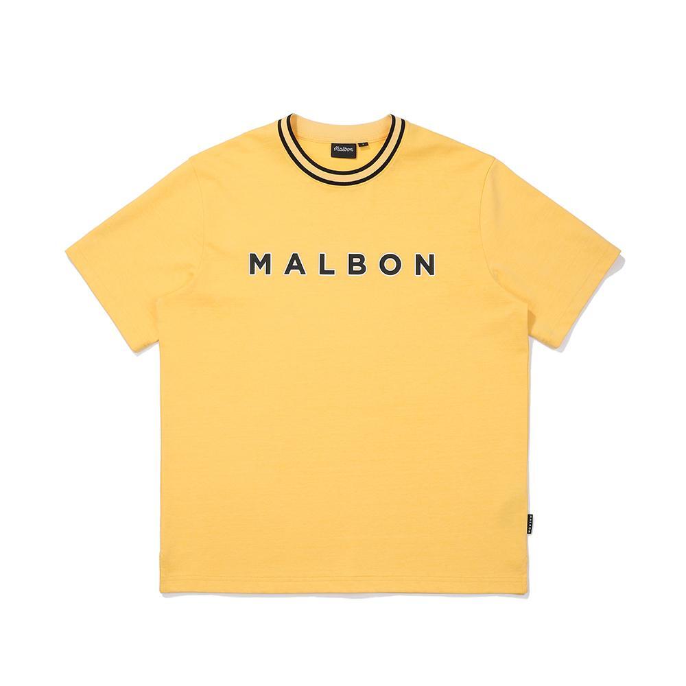 ■Malbon Golf■ Malbon Pigment Uni Round T-Shirt BLACK Genuine Malbon Golf Malbon Pigment Uni Round T-Shirt YELLOW