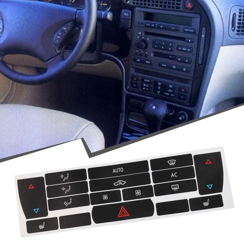 Climate Control Decals Push Button Type White Lettering Firm Application - Picture 3 of 12