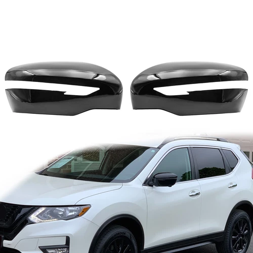 For 2017-2020 Nissan Pathfinder Side Wing Mirror Cover Cap Gloss Black