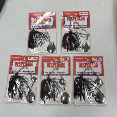 5pc 3/8oz Nos Desperado Pro Series Spinnerbait  Tough Find 