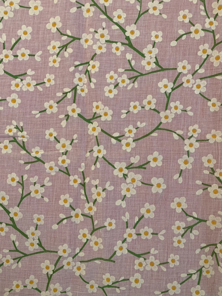 Tela especial floral fieltro blanco transparente 2 piezas 93x44” 104x44” Foto 4 de 4