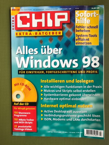 CHIP EXTRA RATGEBER - Alles über Windows 98 - Mit Heft-CD in ungeöffnetem Cover - Bild 2 von 17