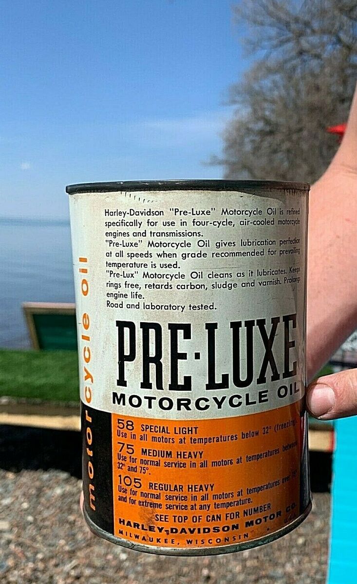 Vintage Metal Harley Davidson Pre-Luxe Motorcycle Oil Can