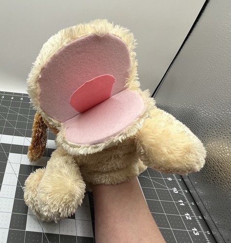 Aurora Tan, Brown Stuff Plush Hand Puppet Dog Polyester Fibers Made in Indonesia - Picture 10 of 15