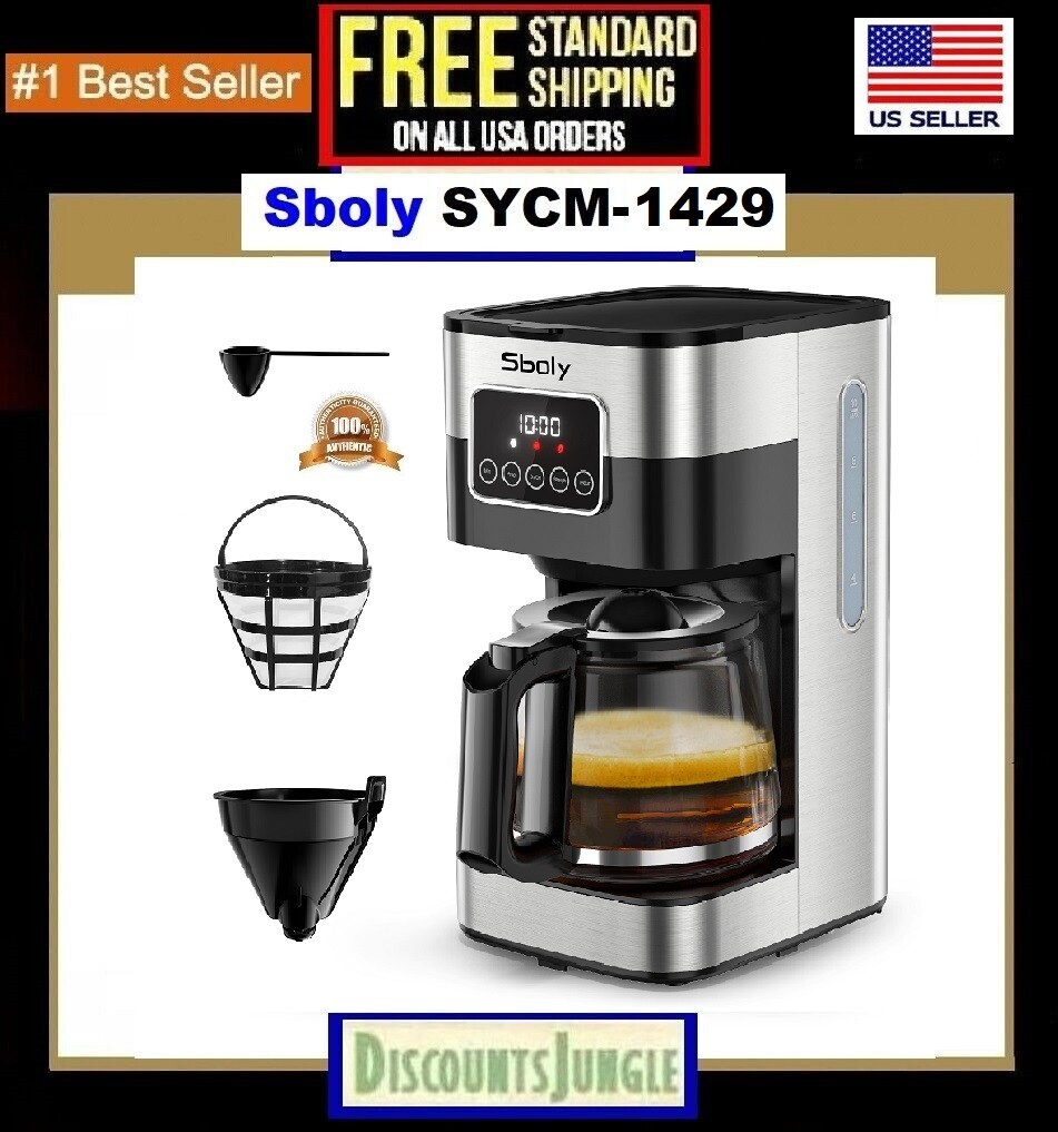 Sboly Single Serve Coffee Maker & Milk Frother, Brewer for K-Cup & Ground coffee