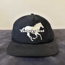 Vintage Kentucky Bred State Pride Horse Captains Style Adjustable Hat Cap - OSFA