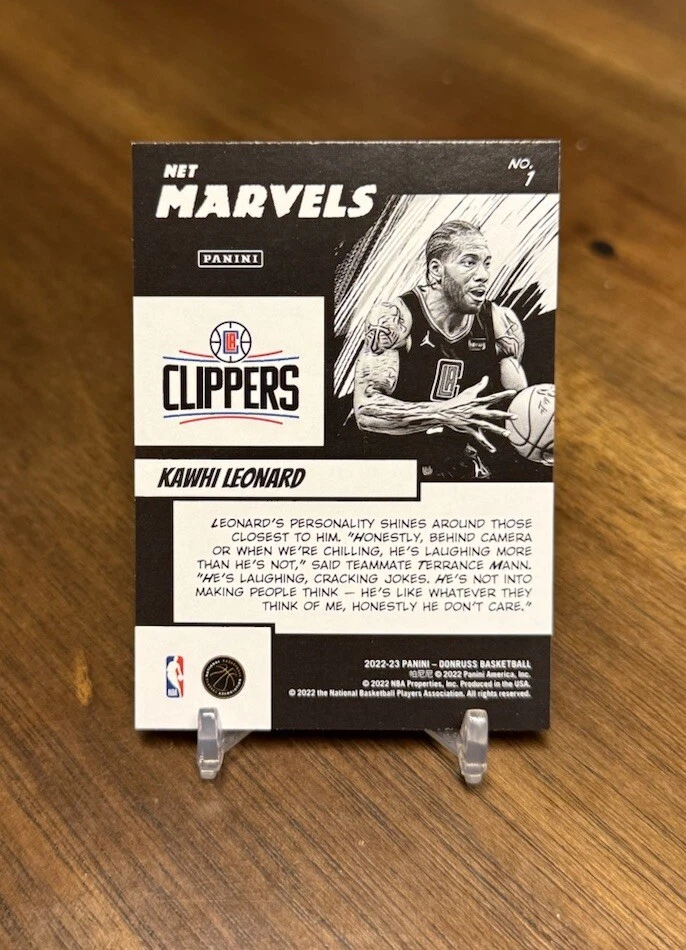 2022-23 Panini Donruss Kawhi Leonard Net Marvels Diamond #1 Clippers - Image 2 of 2