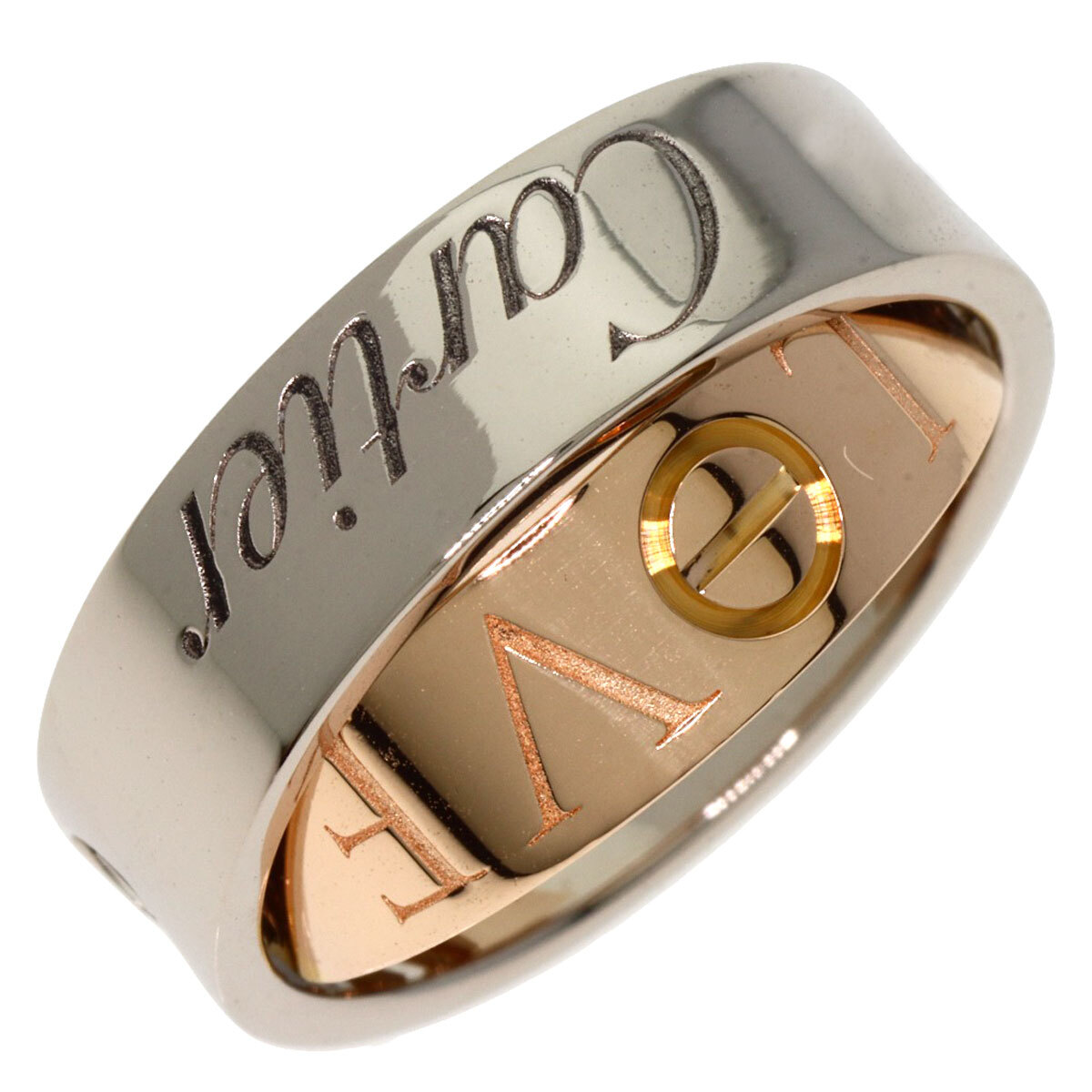 Cartier カルティエ リング K18 47 4801025A0004 CARTIER Ring secret love ring #47 K18 White Gold 18K Pink