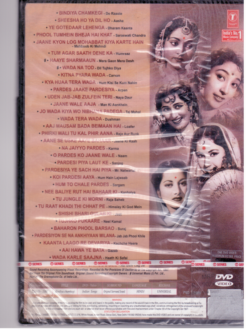 Bindiya Chamkegi [song Dvd] hits od do Raaste, Dharamkanta