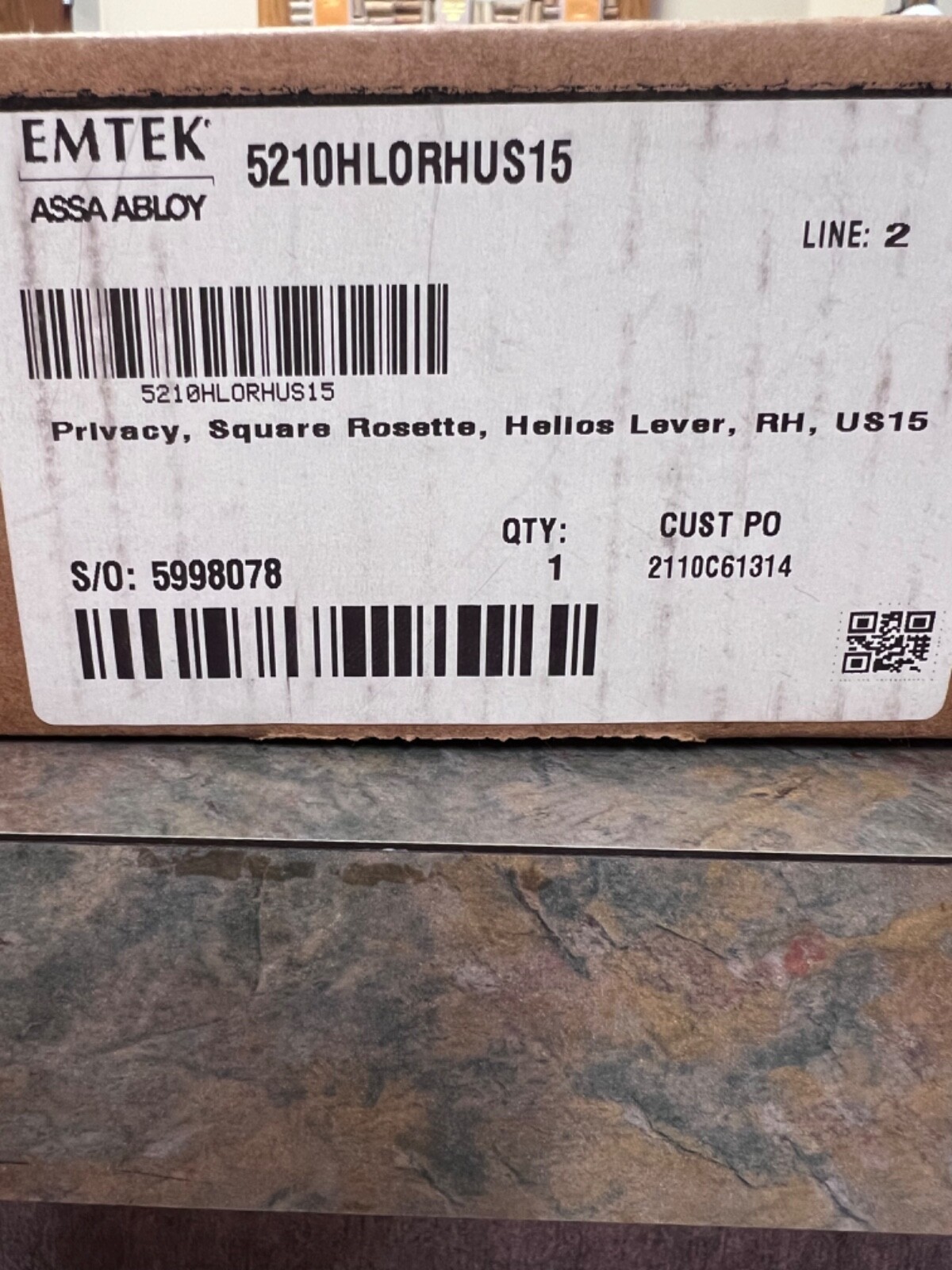 Emtek Helios Privacy Door Hardware Satin Nickel 5210-HLOR-HUS15-image