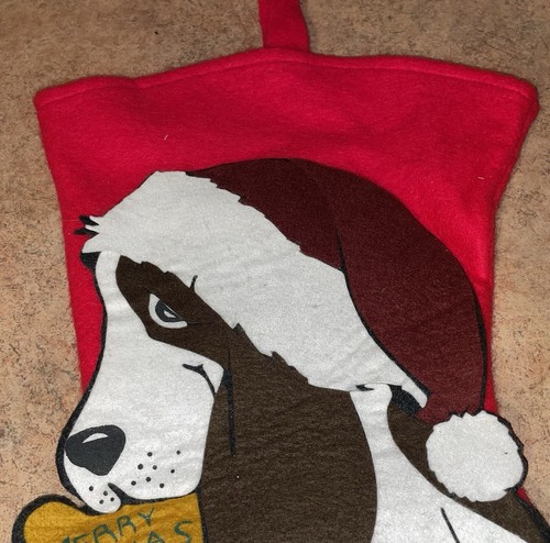 Vintage Basset Hound Weihnachtsstrumpf Haustier Welpe Hund Hounddog Hunde rot - Bild 4 von 24