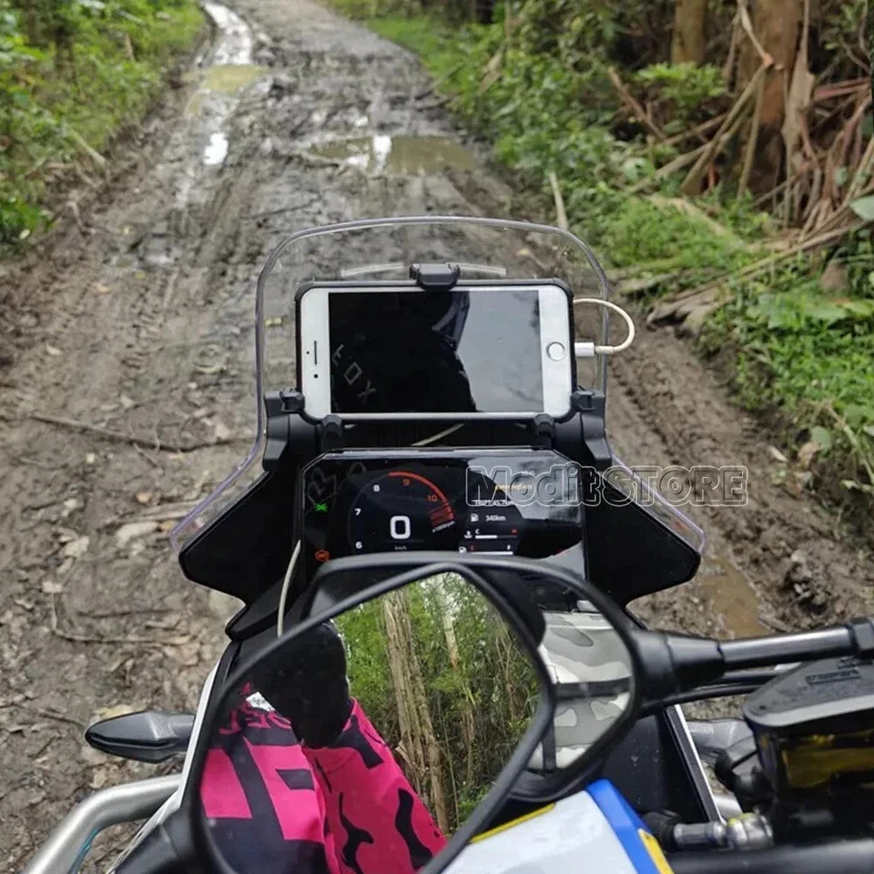 Nuevo Soporte Teléfono Soporte Navegación Para Aprilia TUAREG 660 2022 2023 2024 Foto 3 de 4