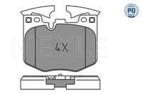 Meyle 025 224 2520/PD Bremsbelagsatz, Scheibenbremse For BMW BMW (Brilliance) TO