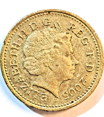Queen Elizabeth - I I D-G-REG-F-D-2005 £1 COIN ALSO KNOW MENAI