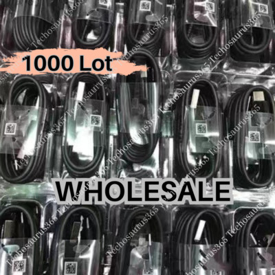 1000X Wholesale Bulk USB Type C Cable 4ft For Samsung Fast Charger Charging Cord