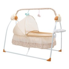 Portable Electric Bluetooth Baby Swing Cradle Bassinet Rocking Crib Infant Bed