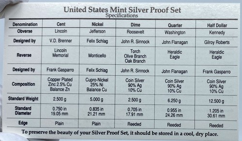 1992 S United States of America US Mint PROOF COINS w SILVER TYPES Set i121189 - Picture 3 of 5