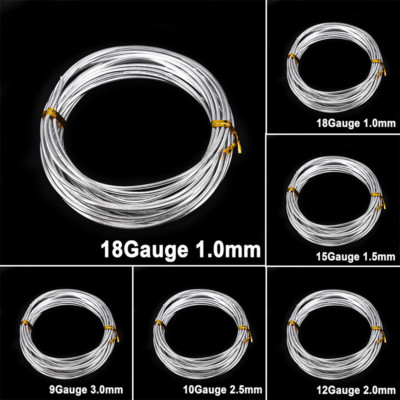 5 m/16,4 Fuß Basteldraht zum Selbermachen Schmuck Kunstherstellung 1/1,5/2/2,5/3 mm Praktisch UK
