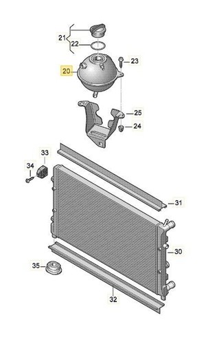 Engine Coolant Expansion Header Bottle Tank Skoda Rapid 2012 on 6Q0121407A New - Picture 6 of 12