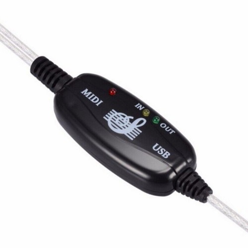 USB IN-OUT MIDI Interface Cable Converter PC to Music Keyboard Adapter Cord - Picture 8 of 8
