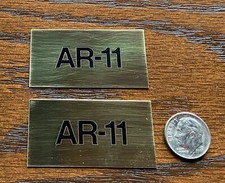 SOLID BRASS Acoustic Research AR-11 Speaker Logo Emblem Badges 2