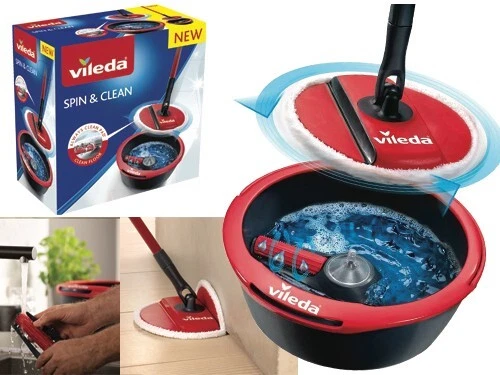 Vileda Spin and Clean Floor Mop and Bucket Set, Brand New Boxed Fast  Delivery