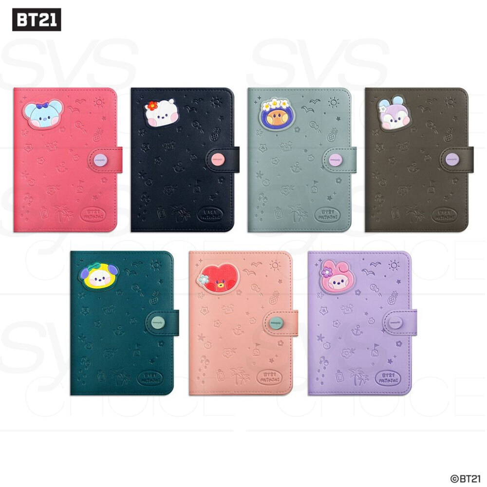 BTS BT21 Official Authentic Goods minini Leather Patch Passport