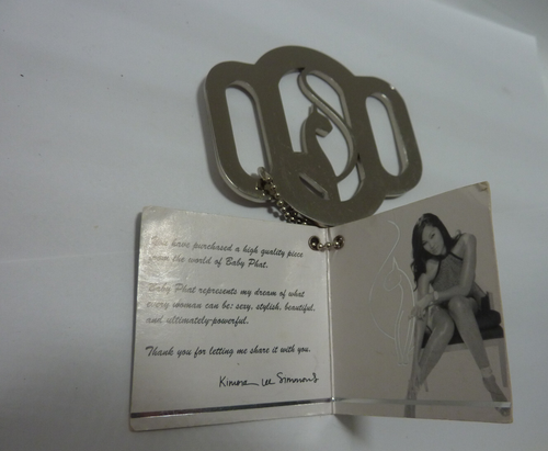 Vintage 90s Y2k Baby Phat Women’s SILVER Tone Rhinestone Belt Buckle With Cat - Picture 4 of 6