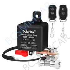 12V Wireless Dual Remote Car Battery Disconnect Relay Master Kill Cut-off Switch
