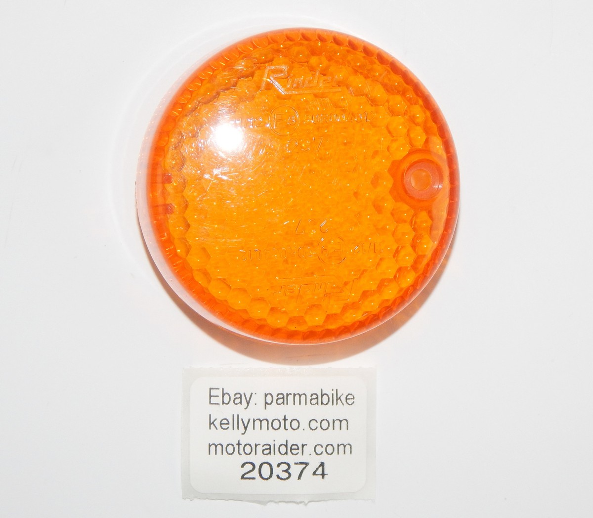 RINDER 237 50R004012 TURN SIGNAL INDICATOR LENS AMBER HONDA 1987