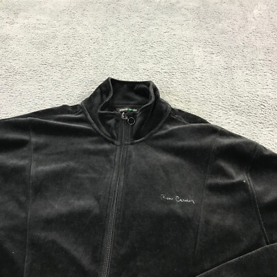 Pierre Cardin Jacket Mens 2XL XXL Velour Full Zip Track Jacket