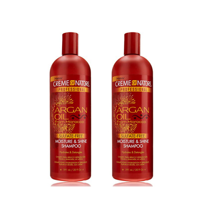 Creme of Nature Argan Oil Sulfate Free Moisture & Shine Shampoo 20oz - 2PACK