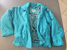 True Vintage Rainbow West Teal Green Puffer Jacket 80's Eighties Ski Medium