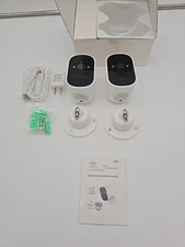 Security Camera 2.5K HD Waterproof Motion 2way Audio Night Vision Xvim 2pk New